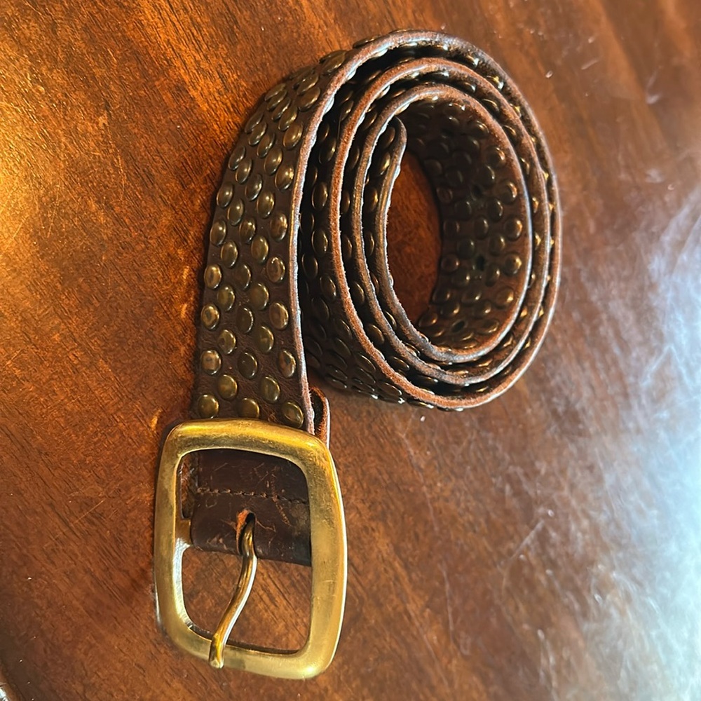 Sundance Studded Leather Belt